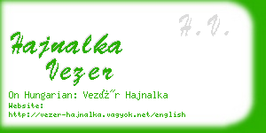 hajnalka vezer business card